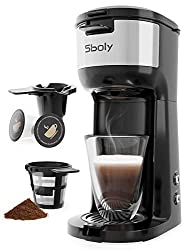 Sboly Single Serve Coffee Maker for Coffee Pods and Ground Coffee - Best Single Cup Coffee Maker