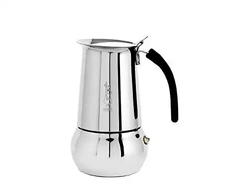 Bialetti 06661 Kitty Espresso Coffee Maker, Stainless Steel, 6 cup