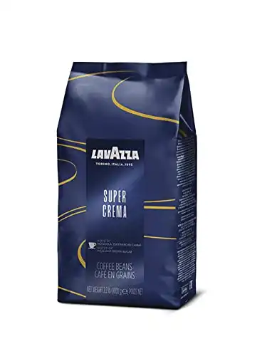 Lavazza Super Crema Whole Bean Coffee Blend, Medium Espresso Roast, 2.2 Pound (Pack of 1)