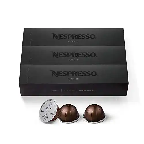 Nespresso Capsules VertuoLine, Intenso, Dark Roast Coffee, 30 Count Coffee Pods, Brews 7.8 Ounce