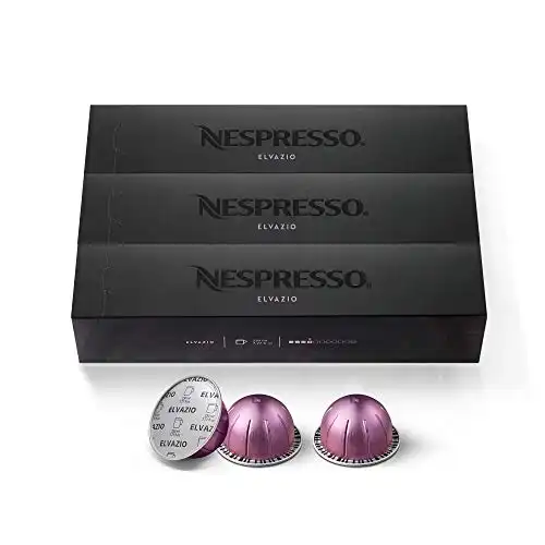 Nespresso Capsules VertuoLine, Elvazio, Mild Roast Coffee, 30 Count Coffee Pods, Brews 7.8 Ounce