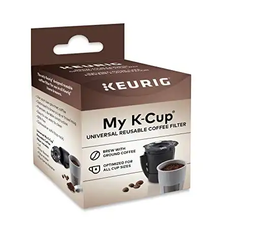Keurig Universal Reusable Filter, Single Stream Design, Compatible with All 2.0 K-Cup Pod Coffee Makers, Black