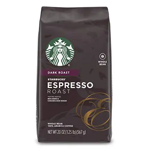Starbucks Espresso Dark Roast Whole Bean Coffee, 20 Ounce (Pack of 1)