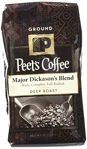 Peet's Coffee Major Dickason's Ground Coffee  (Dark), 12 oz