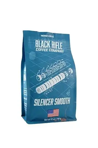 Black Rifle Coffee Silencer Smooth (Light Roast) Whole Bean Coffee, 12 Ounce Bag of Coffee Beans, Light Roast Coffee Beans, Light Roast Whole Beans With a Smooth Finish, Helps Support Veterans and Fir...